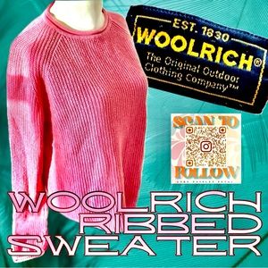 PINK WOOLRICH RIBBED SWEATER